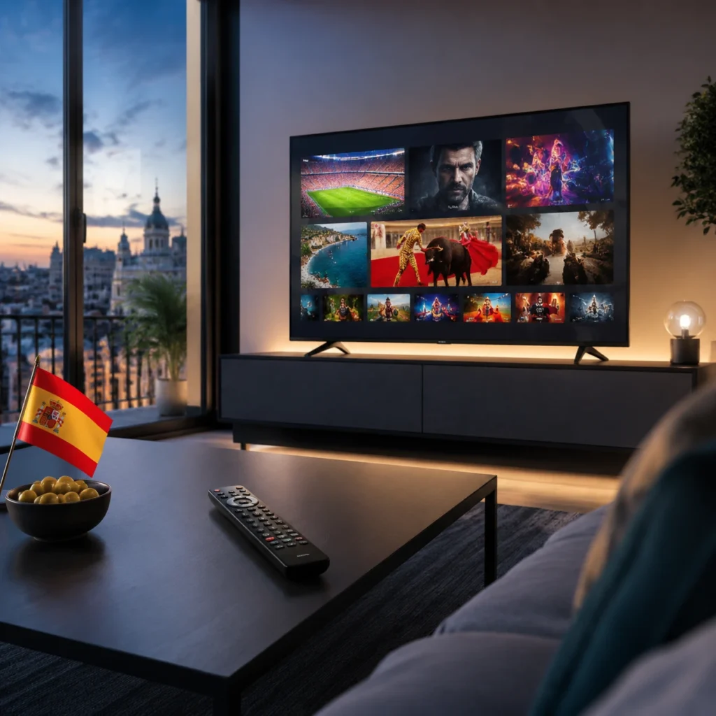 Smart TV mostrando cómo elegir la mejor suscripción IPTV España