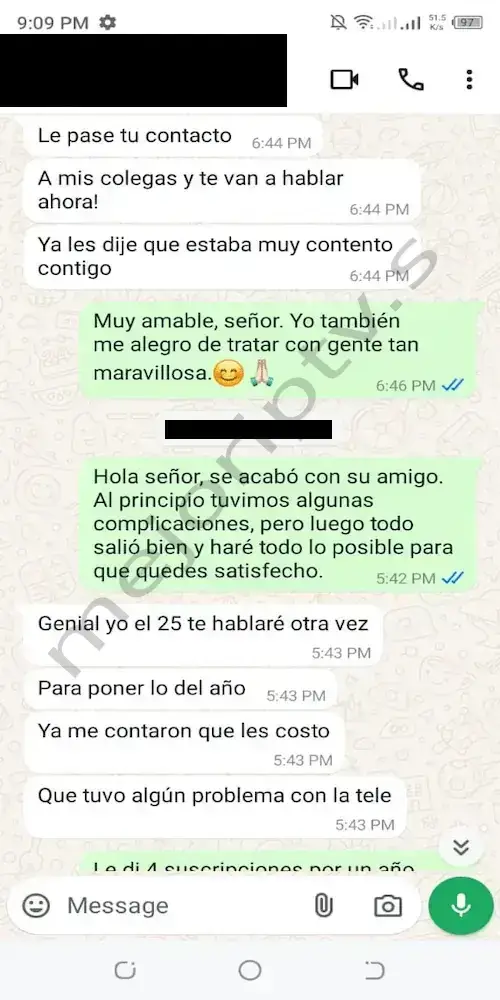 Opinión WhatsApp - Federico