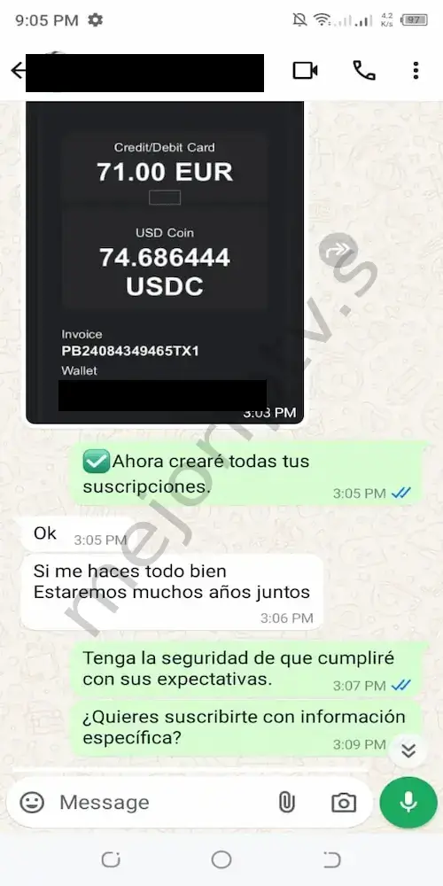 Opinión WhatsApp - Beatriz