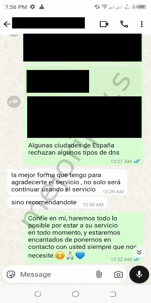 Opinión WhatsApp - Sofia