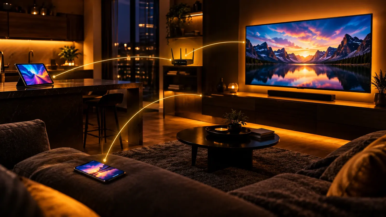 Televisor, tablet y móvil viendo IPTV a la vez: cuántos megas necesito para IPTV en varias pantallas