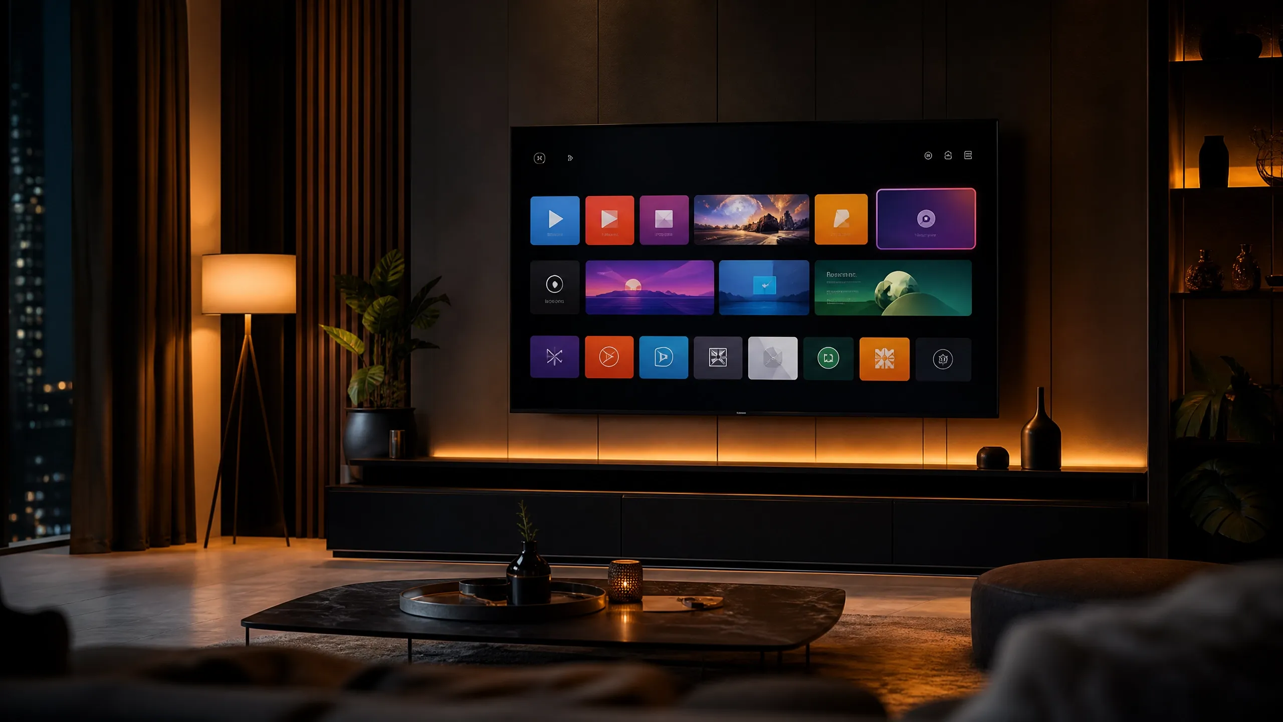 Pantalla de Smart TV mostrando la mejor app para IPTV